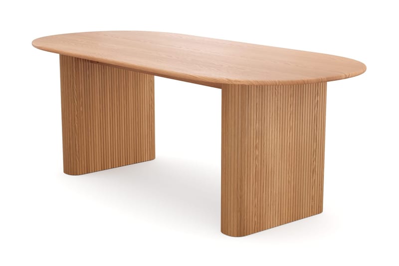 Noira Spisegruppe rektangulær 220 cm med 6 Greya Spisestoler - Eik - Møbler - Bord - Spisegruppe