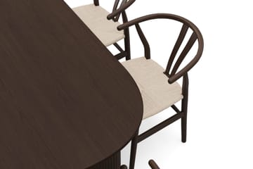 Noira spisegruppe rektangulær 220 cm røkt eik med 6 Dastoori spisestoler - Røkt eik - Møbler - Bord - Spisegruppe