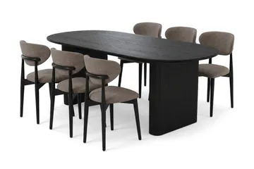 220 cm - Hvitbeiset eik