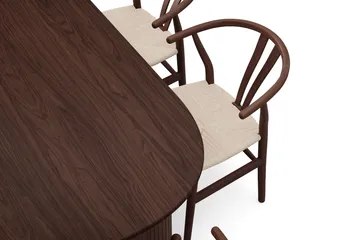 Noira spisegruppe rektangulær 220 cm valnøtt med 6 Dastoori spisestoler - Valnøtt - Møbler - Bord - Spisegruppe