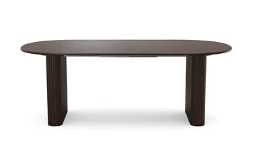 Noira spisegruppe uttrekkbar 160–220 cm røkt eik med 6 Malte spisestoler - Møbler - Bord - Spisegruppe