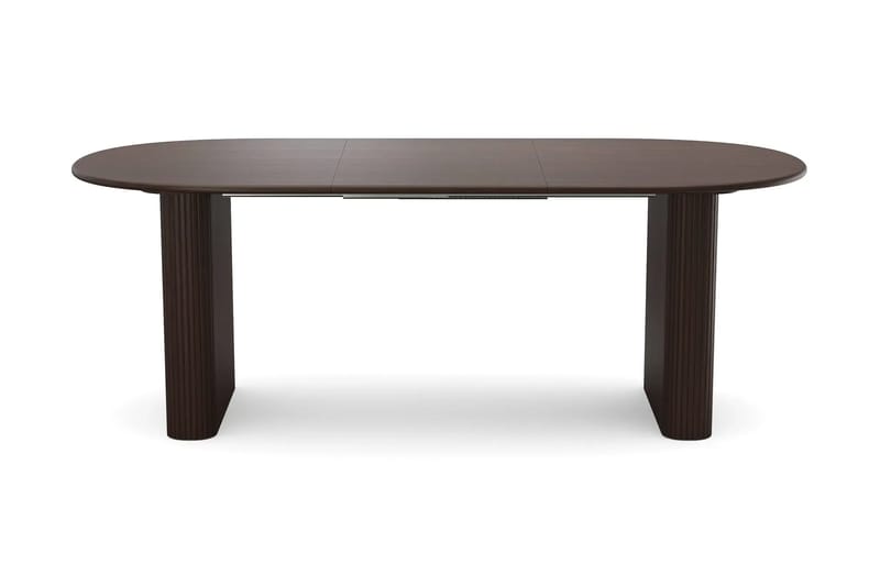 Noira spisegruppe uttrekkbar 160–220 cm røkt eik med 6 Malte spisestoler - Møbler - Bord - Spisegruppe