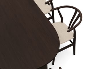 Noira spisegruppe uttrekkbar 220–320 cm røkt eik med 6 Dastoori spisestoler - Røkt eik - Møbler - Bord - Spisegruppe