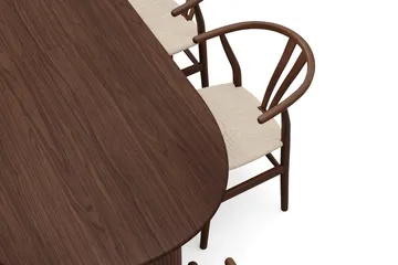 Noira spisegruppe uttrekkbar 220–320 cm valnøtt med 6 Dastoori spisestoler - Valnøtt - Møbler - Bord - Spisegruppe