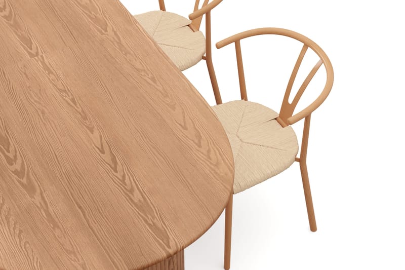 Noira spisegruppe uttrekkbar 220-320 cm eik med 6 Elysia spisestoler - Eik - Møbler - Bord - Spisegruppe