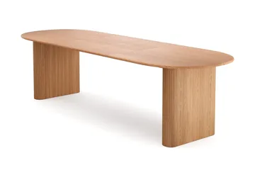 Noira Spisegruppe uttrekkbar 220-320 cm Eik med 6 Milva Spisestoler - Eik - Møbler - Bord - Spisegruppe