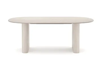 Noira spisegruppe uttrekkbar 220-320 cm hvitlasert med 6 Molly spisestoler - Hvitlasert - Møbler - Bord - Spisegruppe
