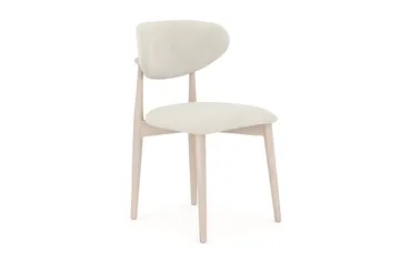 Noira spisegruppe uttrekkbar 220-320 cm hvitlasert med 6 Molly spisestoler - Hvitlasert - Møbler - Bord - Spisegruppe