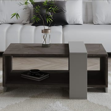 Norell Sofabord 90x40x49 cm - Gordion marmor og grå - Møbler - Bord - Sofabord & salongbord