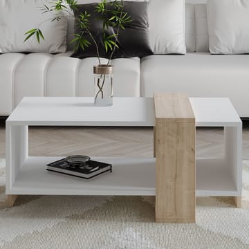 Norell Sofabord 90x40x49 cm - Hvit og safireik - Møbler - Bord - Sofabord & salongbord