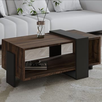 Norell Sofabord 90x40x49 cm - Valnøtt og antrasitt - Møbler - Bord - Sofabord & salongbord
