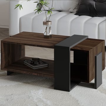 Norell Sofabord 90x40x49 cm - Valnøtt og antrasitt - Møbler - Bord - Sofabord & salongbord