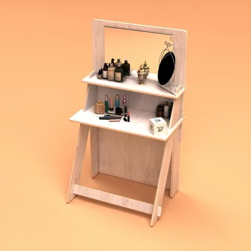 Norena Sminkebord 85 cm - Naturlig tre - Møbler - Bord - Sminkebord & toalettbord