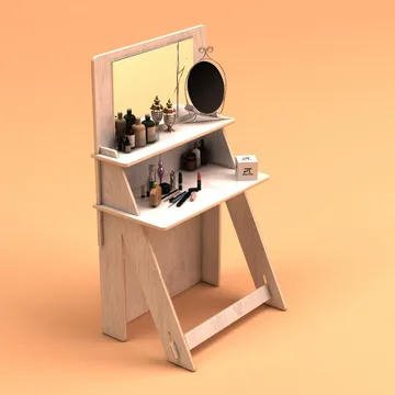 Norena Sminkebord 85 cm - Naturlig tre - Møbler - Bord - Sminkebord & toalettbord