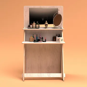 Norena Sminkebord 85 cm - Naturlig tre - Møbler - Bord - Sminkebord & toalettbord