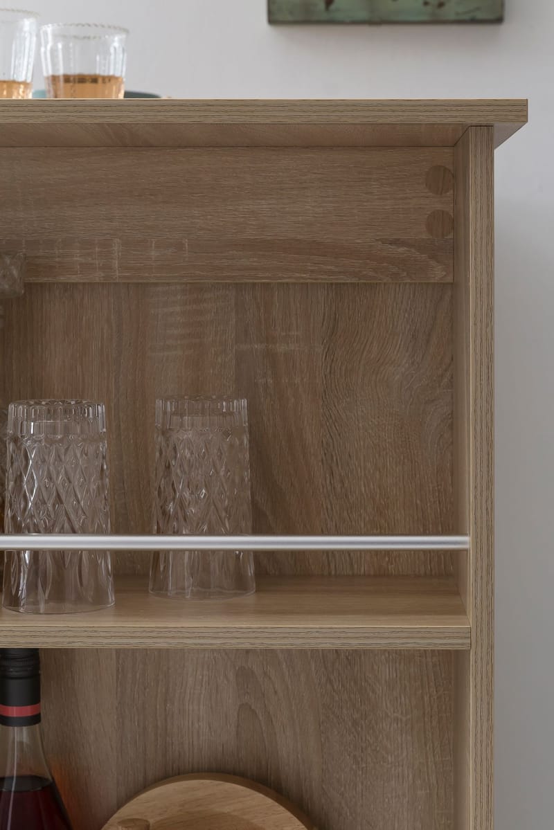 Norova Barbord 120 cm - Sonoma-eik/sølv - Møbler - Bord - Barbord & ståbord