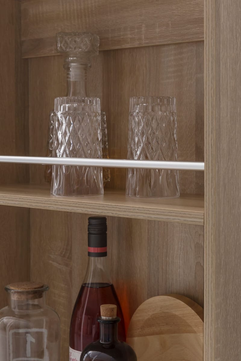 Norova Barbord 120 cm - Sonoma-eik/sølv - Møbler - Bord - Barbord & ståbord