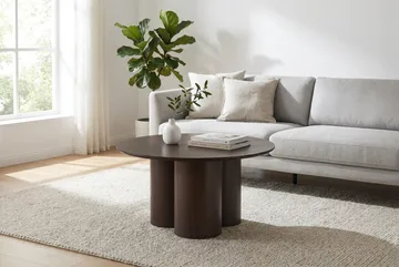 Nova Sofabord Rundt 85 cm - Røkt eik - Møbler - Bord - Sofabord & salongbord