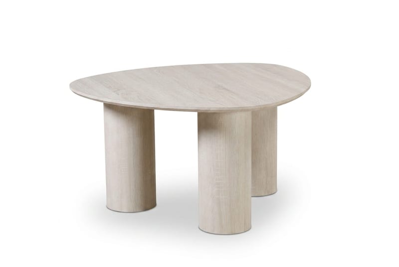 Nova Sofabord Triangelformet 85 cm - Hvitlasert - Møbler - Bord - Sofabord & salongbord