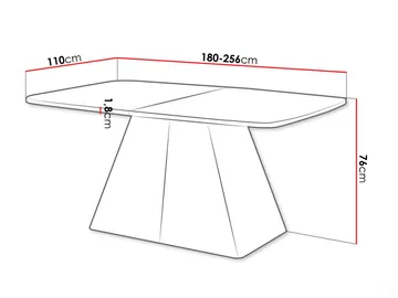 Novaj Spisebord uttrekkbart 180-256 cm - svart, beige - Møbler - Bord - Spisebord & kjøkkenbord