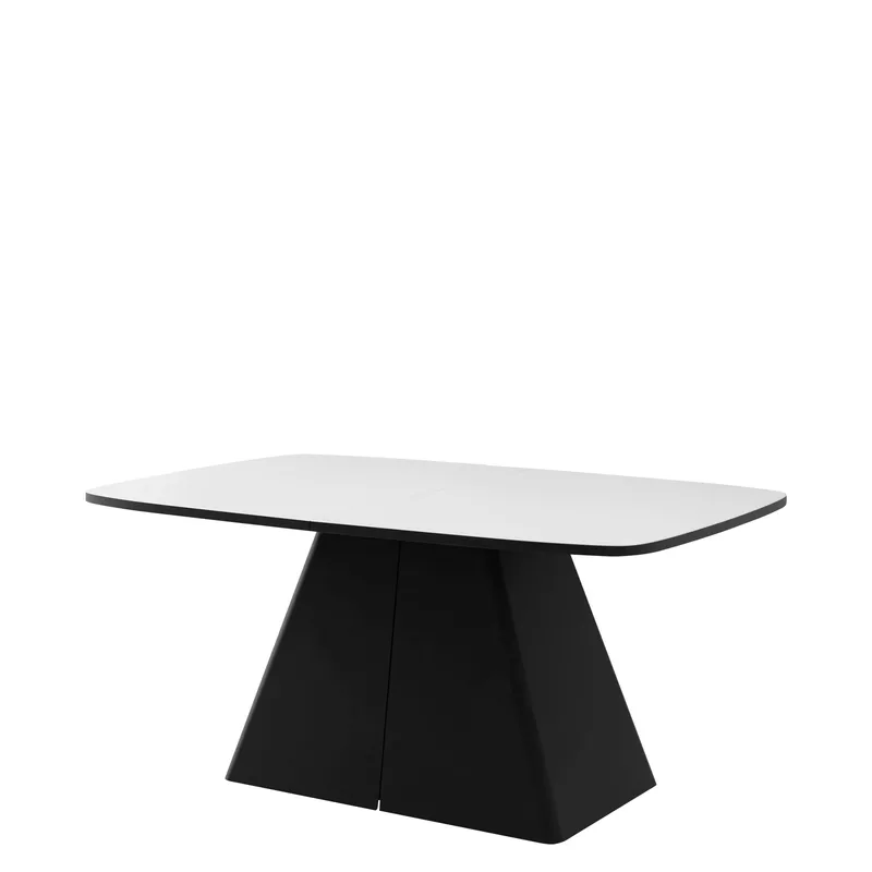 Novaj Spisebord uttrekkbart 180-256 cm, svart, hvit