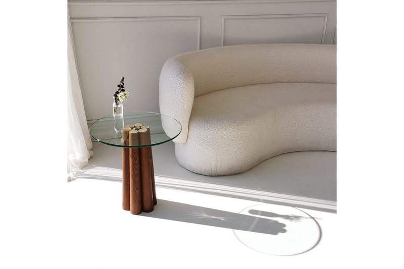 Novera Sofabord 50 cm - Offwhite/Mørkfarget tre - Møbler - Bord - Sofabord & salongbord