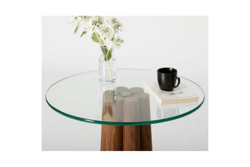 Novera Sofabord 50 cm - Offwhite/Mørkfarget tre - Møbler - Bord - Sofabord & salongbord