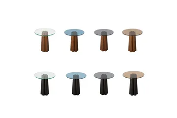 Novera Stuebord 50 cm - Bronse/Valnøtt - Møbler - Bord - Sofabord & salongbord