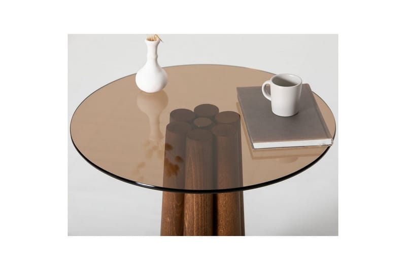 Novera Stuebord 50 cm - Bronse/Valnøtt - Møbler - Bord - Sofabord & salongbord