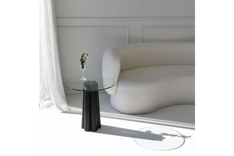 Novera Stuebord 50 cm - Gjennomsiktig/Sort - Møbler - Bord - Sofabord & salongbord