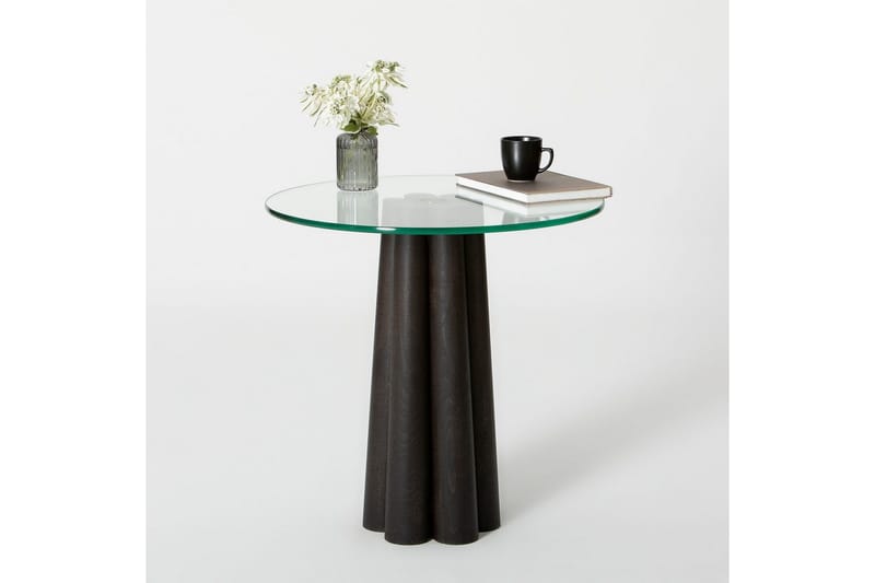 Novera Stuebord 50 cm - Gjennomsiktig/Sort - Møbler - Bord - Sofabord & salongbord