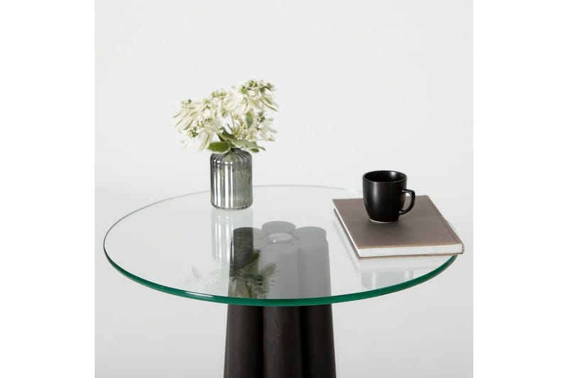 Novera Stuebord 50 cm - Gjennomsiktig/Sort - Møbler - Bord - Sofabord & salongbord