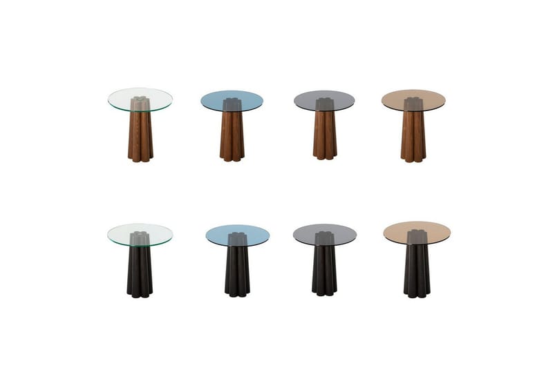 Novera Stuebord 50 cm - Valnøtt/Blå - Møbler - Bord - Sofabord & salongbord