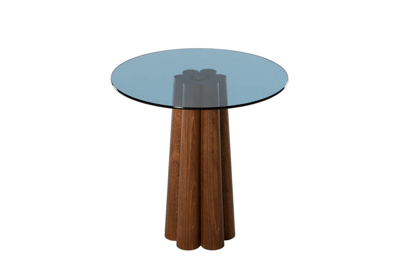 Novera Stuebord 50 cm - Valnøtt/Blå - Møbler - Bord - Sofabord & salongbord