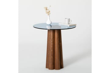 Novera Stuebord 50 cm - Valnøtt/Blå - Møbler - Bord - Sofabord & salongbord