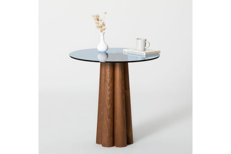 Novera Stuebord 50 cm - Valnøtt/Blå - Møbler - Bord - Sofabord & salongbord