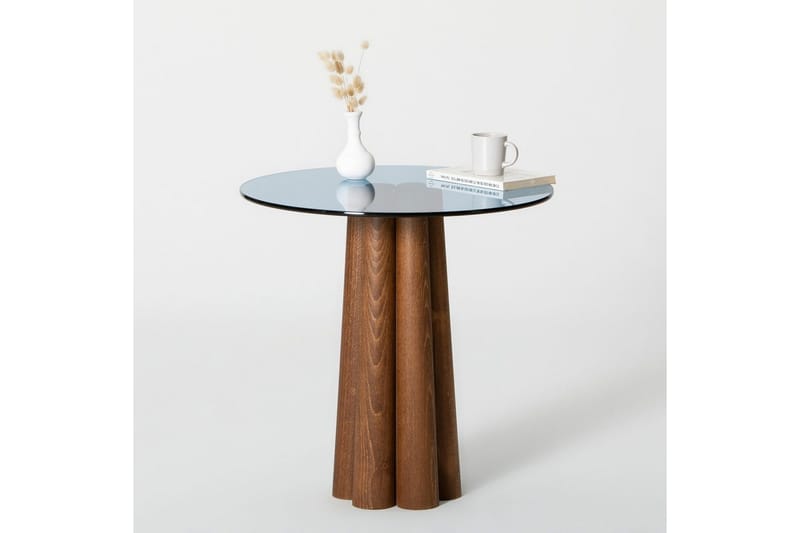 Novera Stuebord 50 cm - Valnøtt/Blå - Møbler - Bord - Sofabord & salongbord