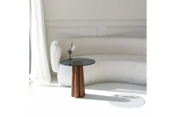 Novera Stuebord 50 cm - Valnøtt/Mørkegrå - Møbler - Bord - Sofabord & salongbord