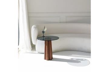 Novera Stuebord 50 cm - Valnøtt/Mørkegrå - Møbler - Bord - Sofabord & salongbord