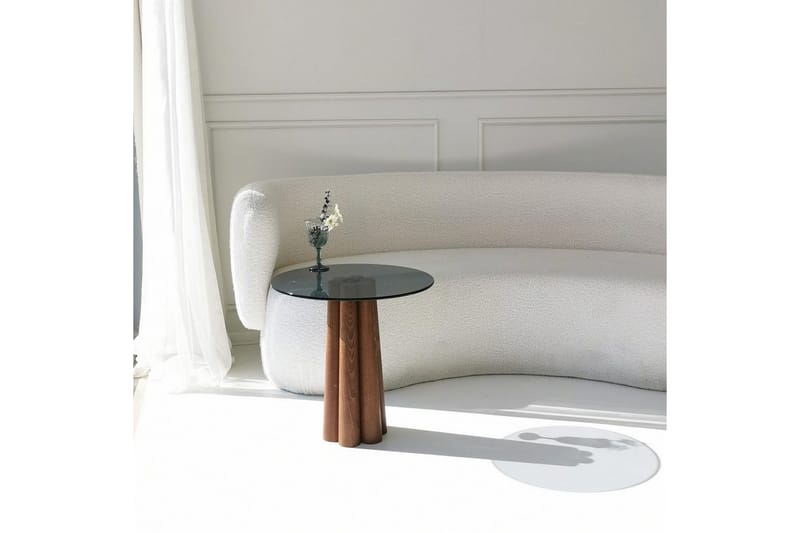 Novera Stuebord 50 cm - Valnøtt/Mørkegrå - Møbler - Bord - Sofabord & salongbord