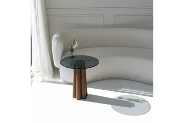 Novera Stuebord 50 cm - Valnøtt/Mørkegrå - Møbler - Bord - Sofabord & salongbord