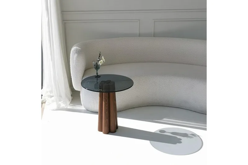 Novera Stuebord 50 cm - Valnøtt/Mørkegrå - Møbler - Bord - Sofabord & salongbord