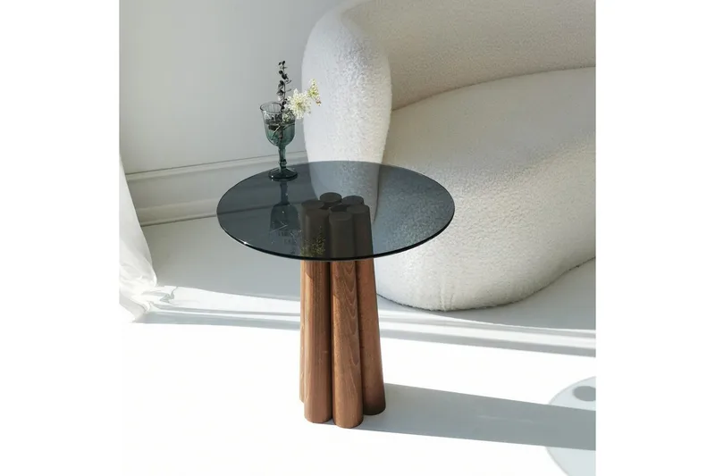 Novera Stuebord 50 cm - Valnøtt/Mørkegrå - Møbler - Bord - Sofabord & salongbord
