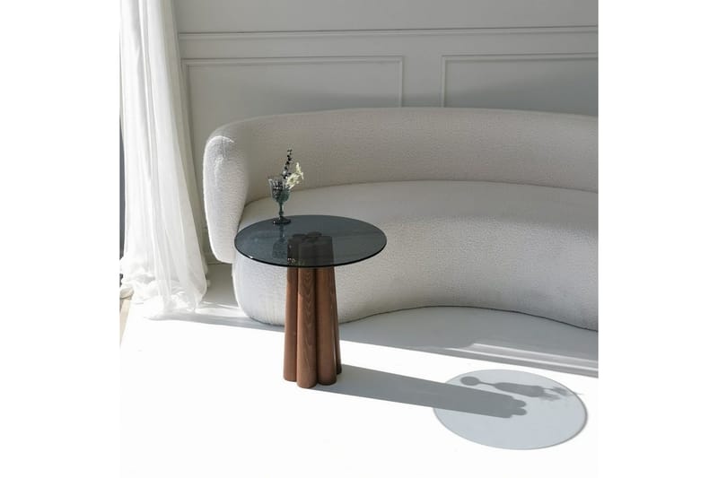 Novera Stuebord 50 cm - Valnøtt/Mørkegrå - Møbler - Bord - Sofabord & salongbord