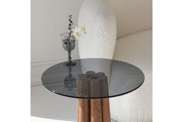 Novera Stuebord 50 cm - Valnøtt/Mørkegrå - Møbler - Bord - Sofabord & salongbord