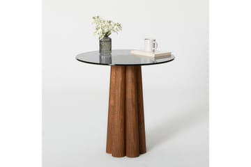 Novera Stuebord 50 cm - Valnøtt/Mørkegrå - Møbler - Bord - Sofabord & salongbord