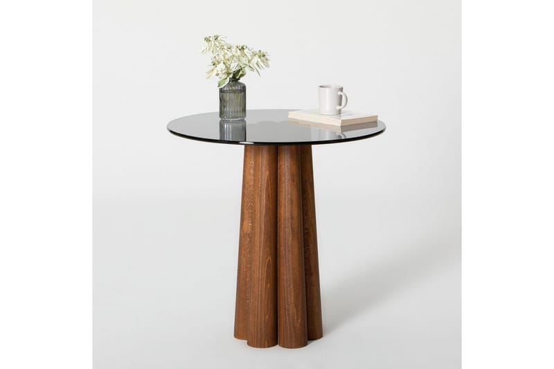 Novera Stuebord 50 cm - Valnøtt/Mørkegrå - Møbler - Bord - Sofabord & salongbord