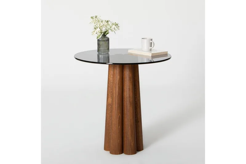 Novera Stuebord 50 cm - Valnøtt/Mørkegrå - Møbler - Bord - Sofabord & salongbord