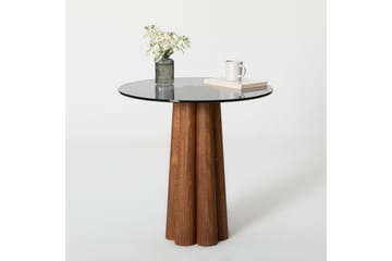 Novera Stuebord 50 cm - Valnøtt/Mørkegrå - Møbler - Bord - Sofabord & salongbord