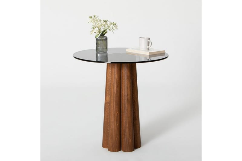 Novera Stuebord 50 cm - Valnøtt/Mørkegrå - Møbler - Bord - Sofabord & salongbord